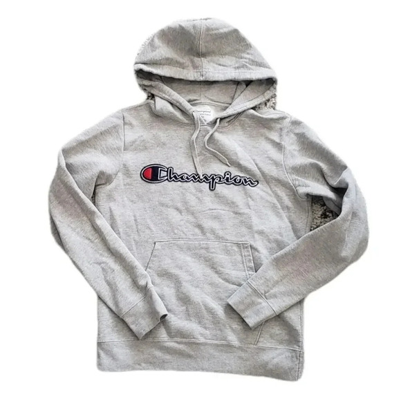 Champion Gray Hoodie with Logo S - Picture 1 of 4